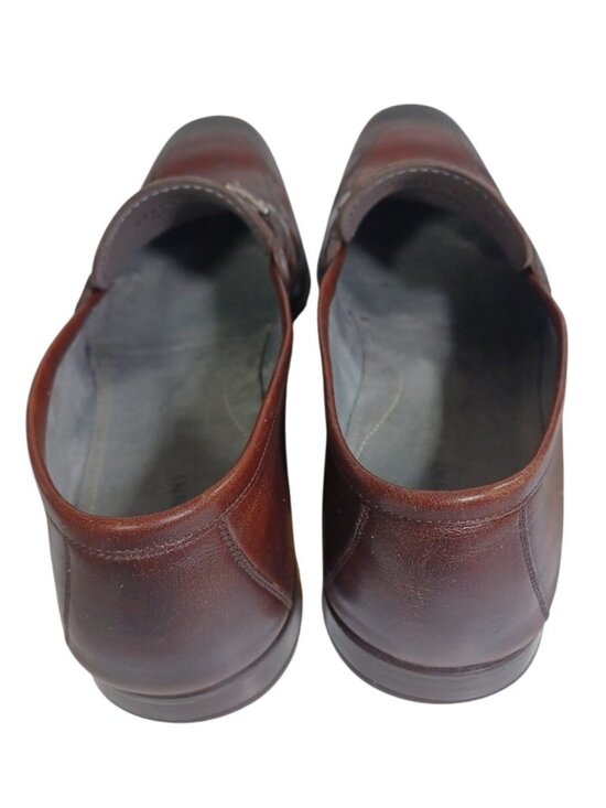 MAGNANNI Cognac Leather Buckles Stitching Low Cut Penny Loafer Shoes Size 11 M main image 10